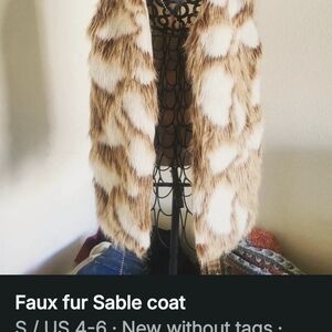 Love By Design Faux Fur Sable Coat